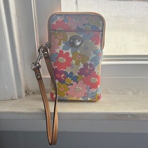 Coach Floral Clutch Wristlet - Multicolor